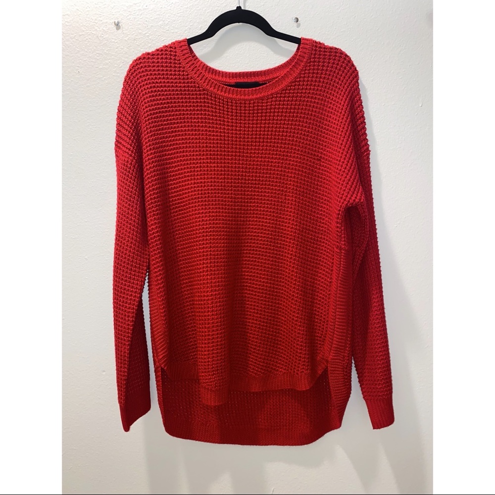 Jones New York Red Long Sleeve Sweater Size Large